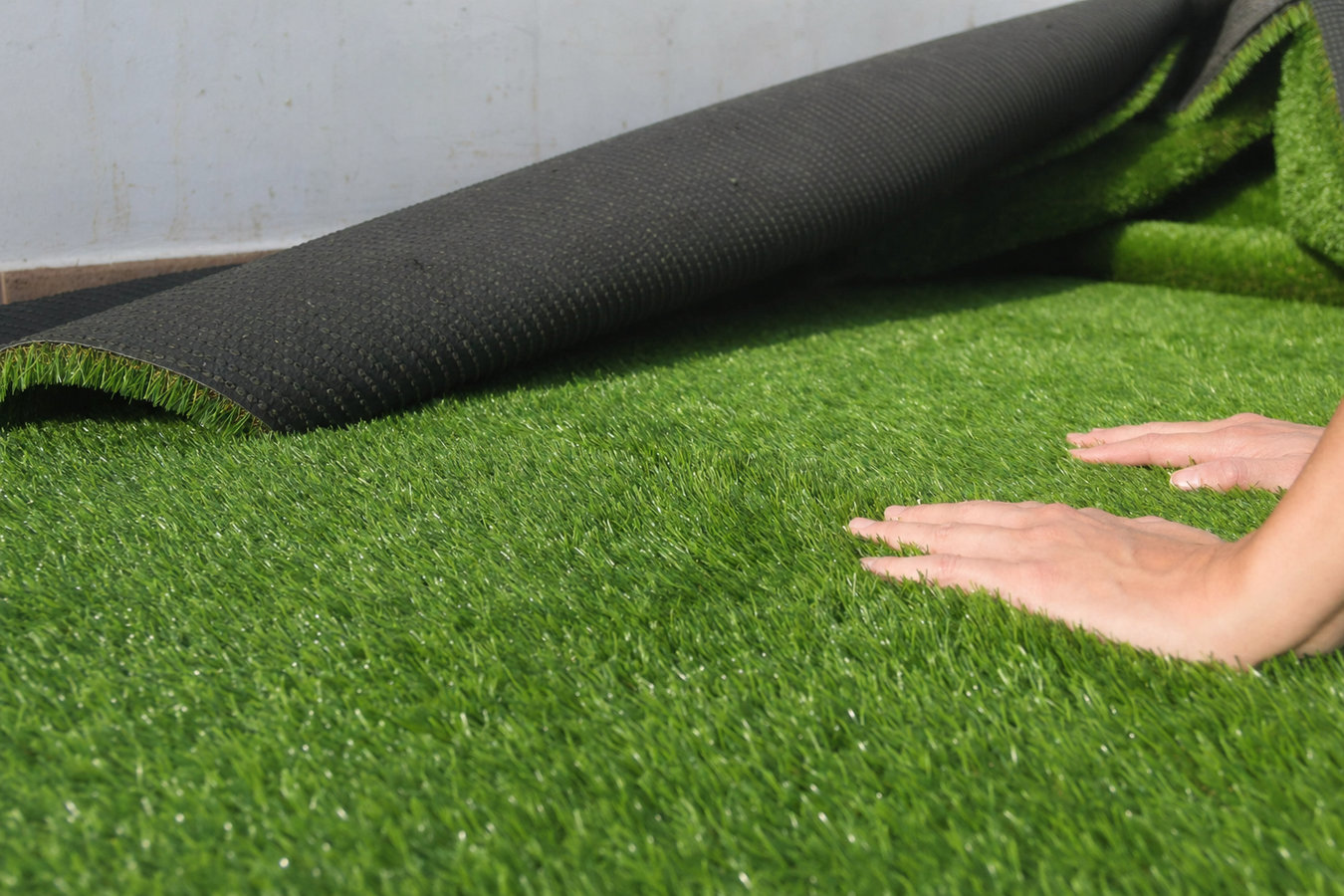 Residential turf installation in Edinburg, TX